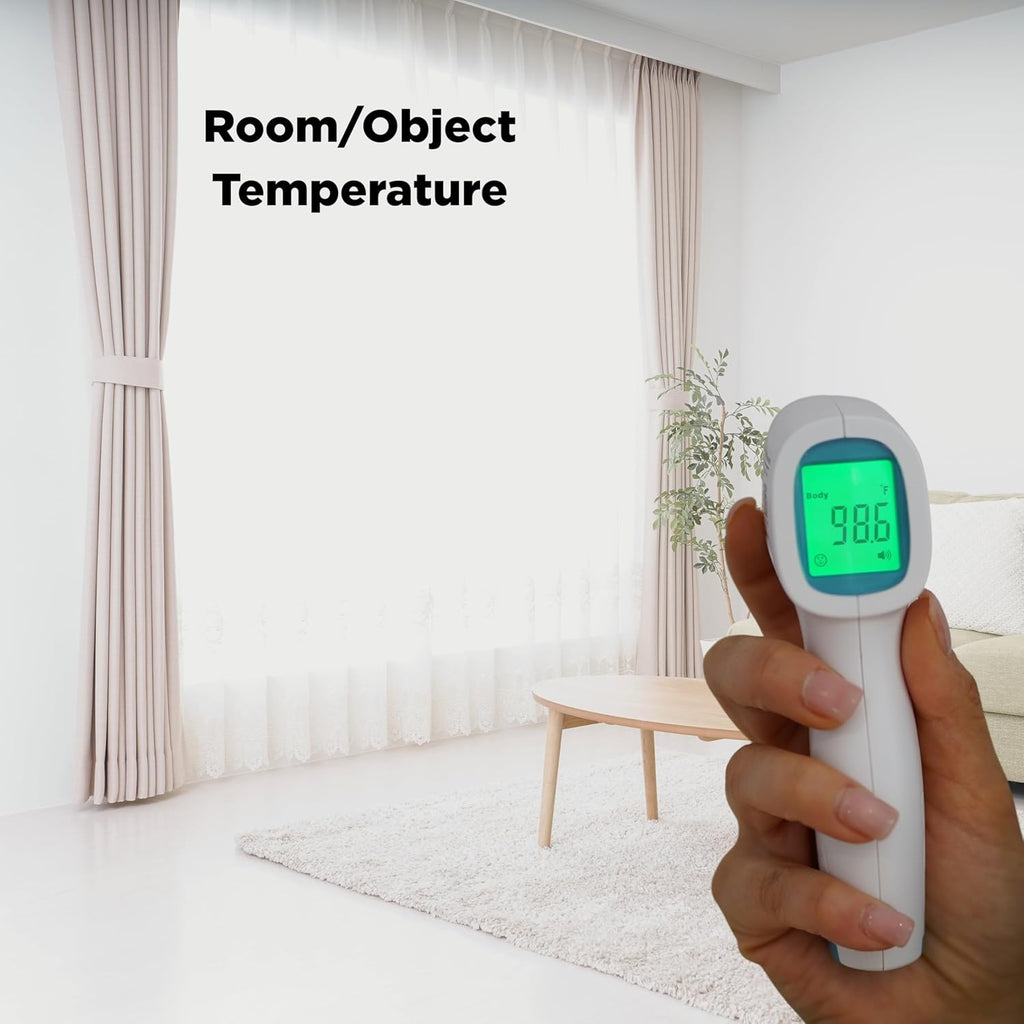 No Touch Forehead Thermometer for Baby, Kids & Adults, Fast 1-Second Digital Infrared Thermometer, Fever Indicator
