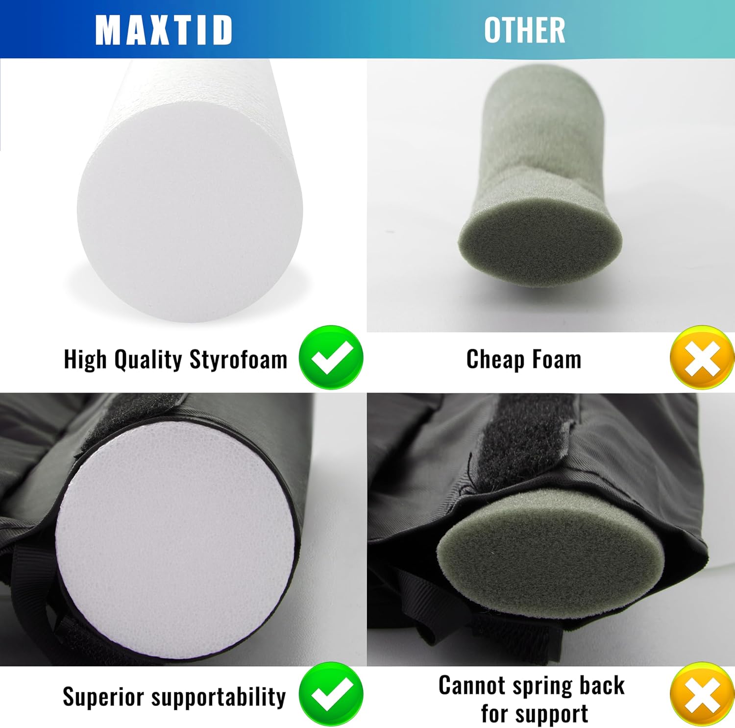 Large Door Draft Stopper for Bottom of Doors 36” Under Door Sweep Noise Blocker Black Gap Stoppers Adjustable Doors