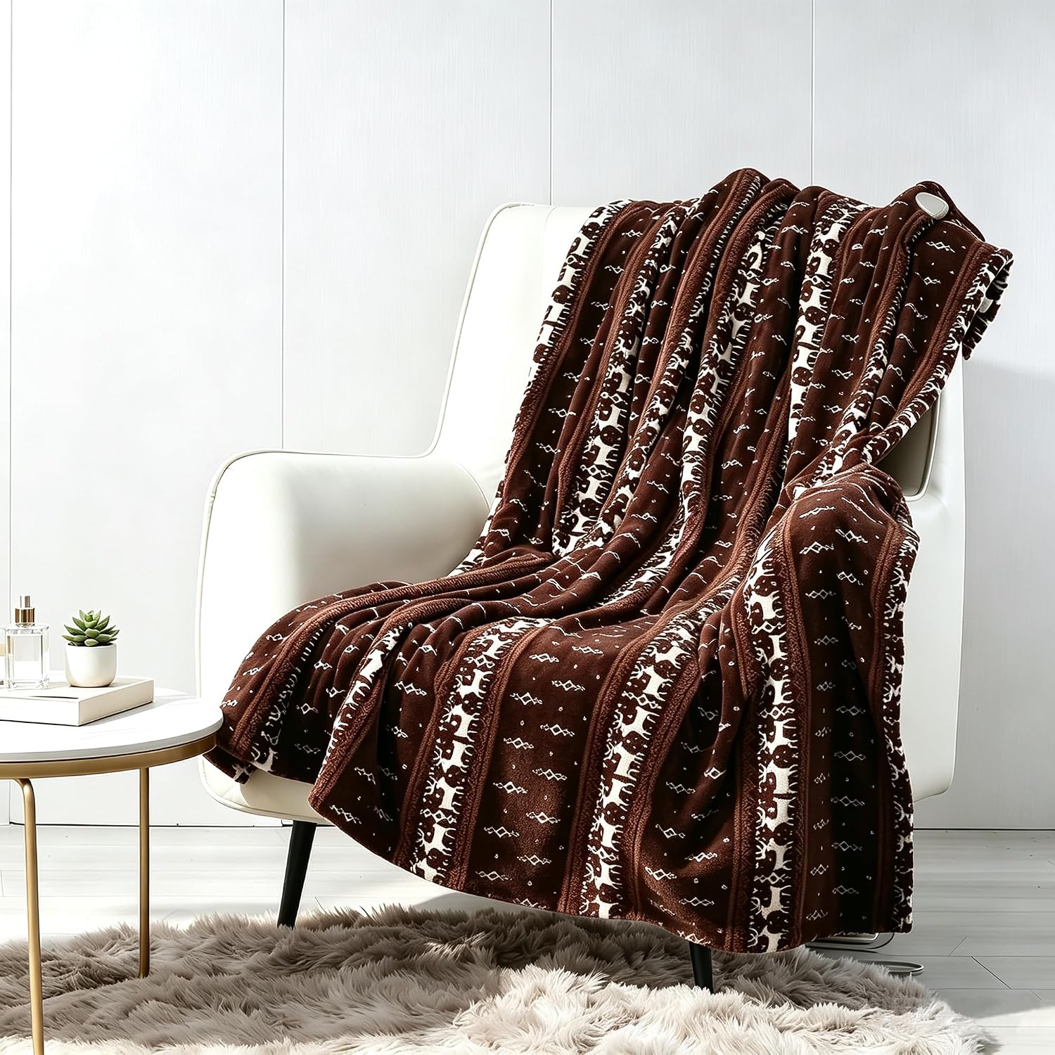 Electric Heated Blanket, Super Cozy 2-Layer Flannel Heated Throw | ETL & FCC Certified, 3 Heating Levels, 4H Auto