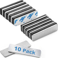 Name Tag Magnets - 10 Badge Holder Magnets, 1.75 x 0.5 inches | EcoEarth adhesive two-piece design name tag magnets