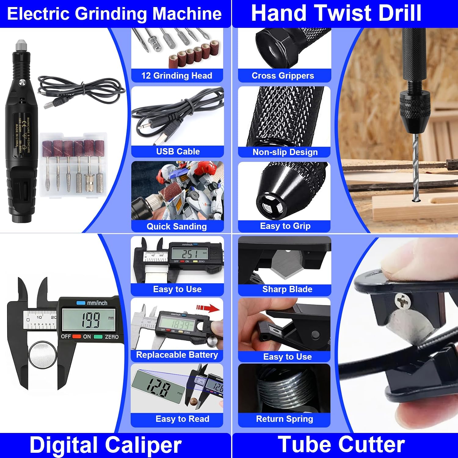 3D Printer Tool Kit, 202 Pcs 3D Printer Accessories Includes Deburring Tool, Removal Tools, Digital Caliper, Cutting