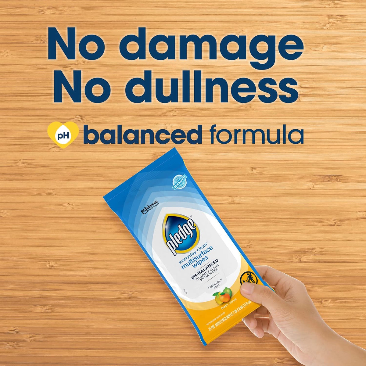 pH Balanced Multi Surface Cleaning Wipes, Fresh Citrus, 25 Ct, 4 pk