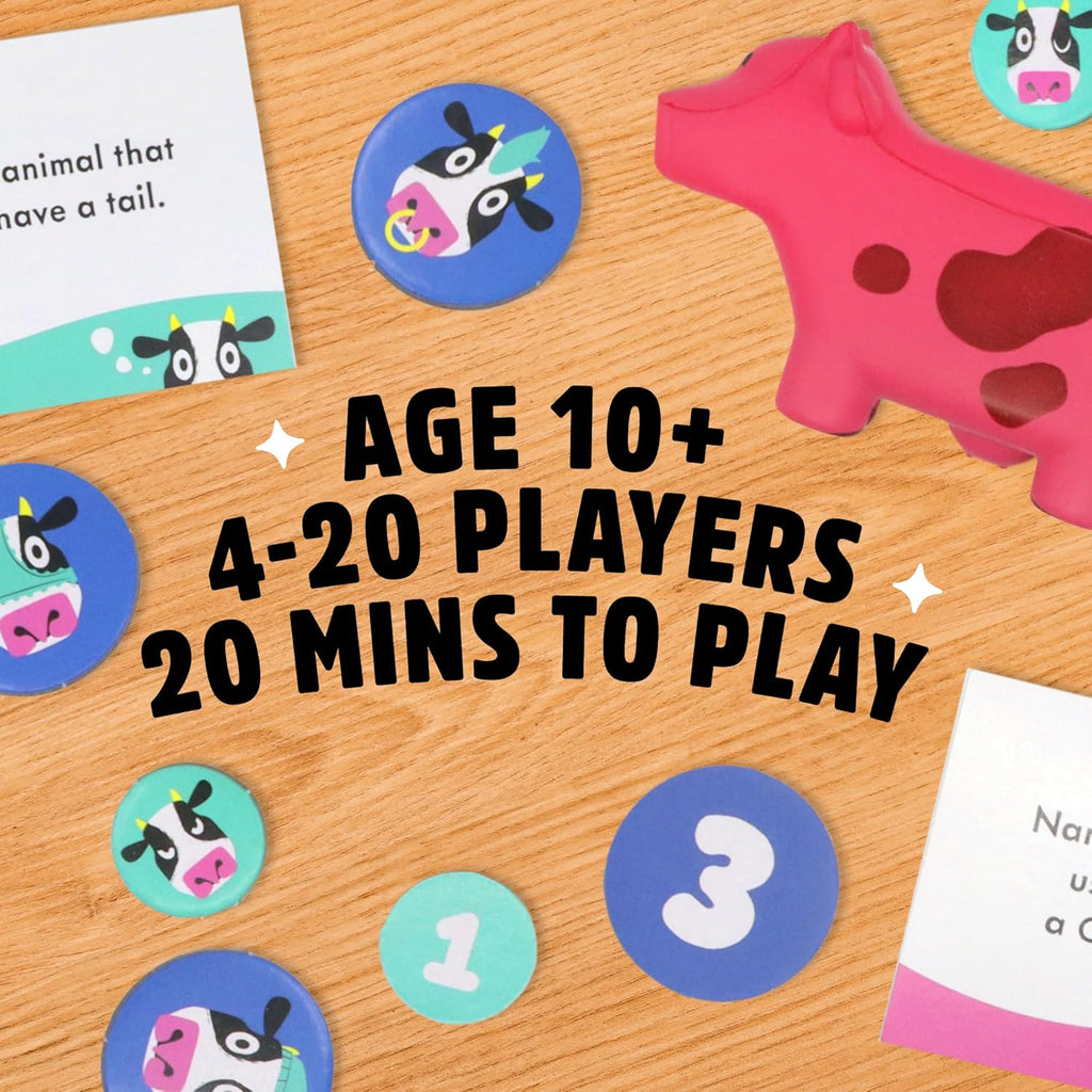 Herd Mentality: Udderly Funny Family Board Game | Easy & Fun for Big Groups of 4-20 Players | Includes 20 Extra