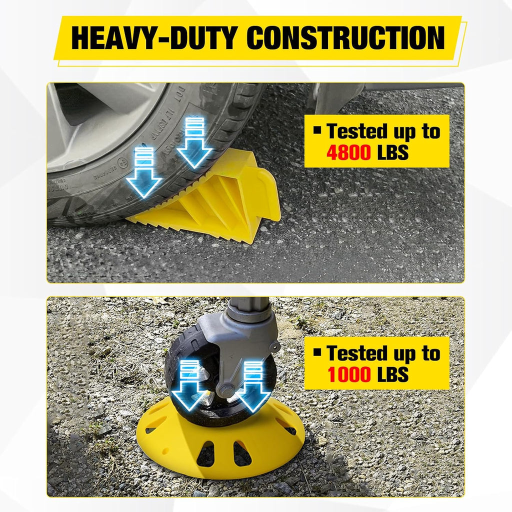 Trailer Tongue Jack Wheel Chocks and Dock Kit