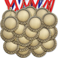 Blank Award Medals with Neck Ribbons Create Your Own Medals Kit Cheer Medal Winner Medal Participation Trophy Metal