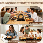 Electric Warming Tray, 42.5"x14.96" Extra Large 4-in-1 Food Warmer for with 8 Temp Settings & Timer, 4MM Tempered