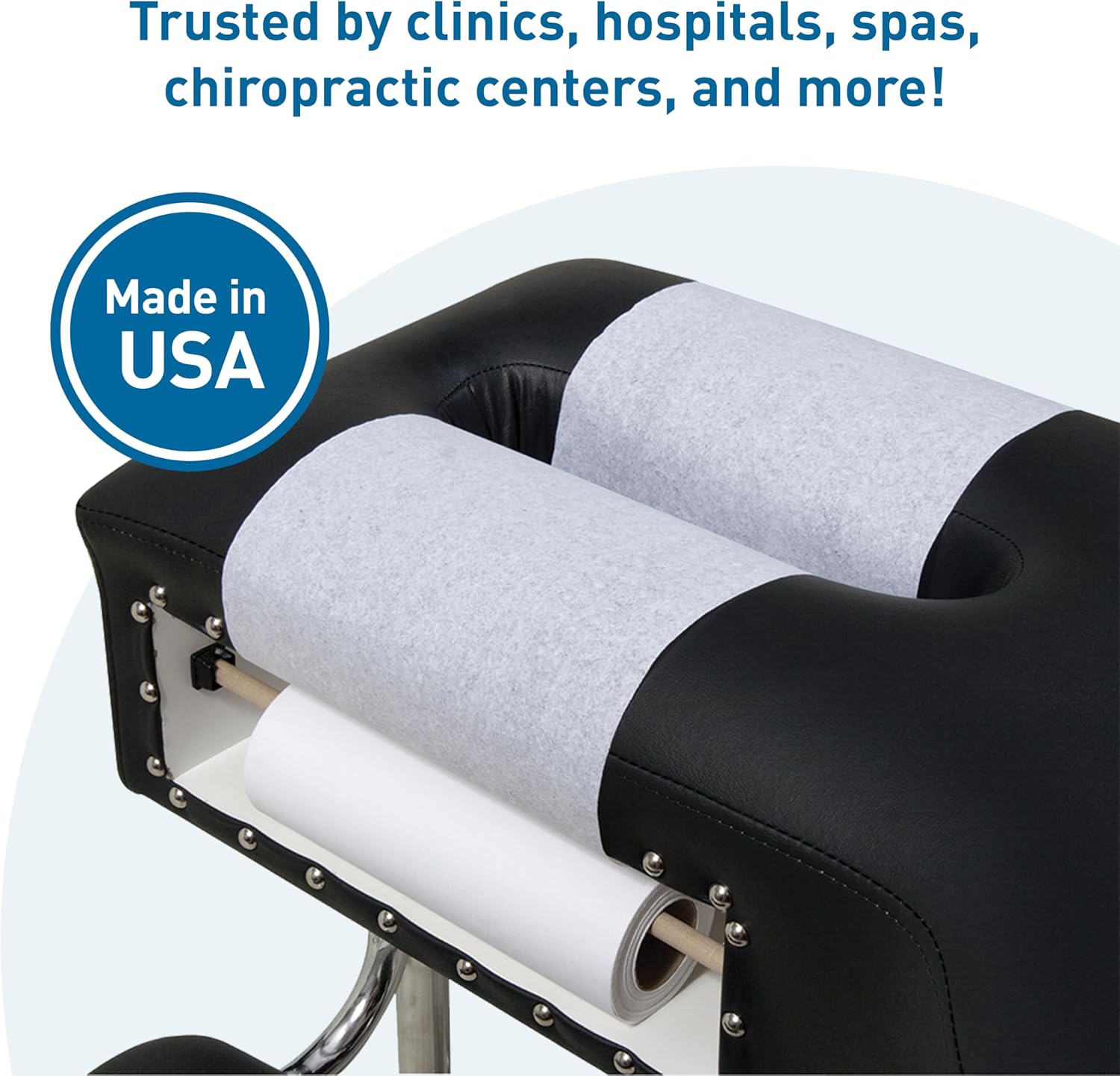 Medical Exam Table Paper, 18 in. x 125 ft. [12 Rolls] - Premium Crepe White Paper Roll - Disposable Table Sheet Cover