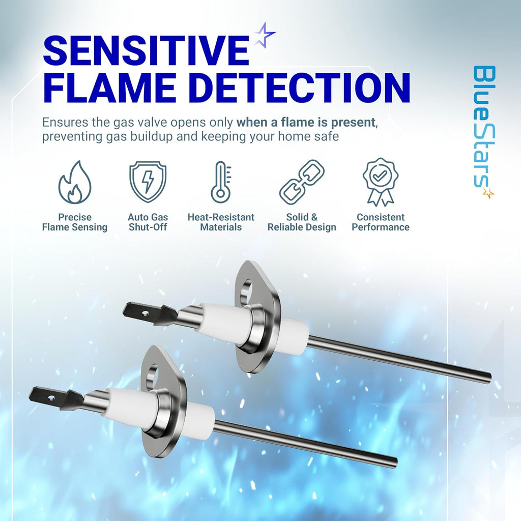BlueStars 0130F00010 Flame Sensor 5-Pack for Goodman Amana Furnaces