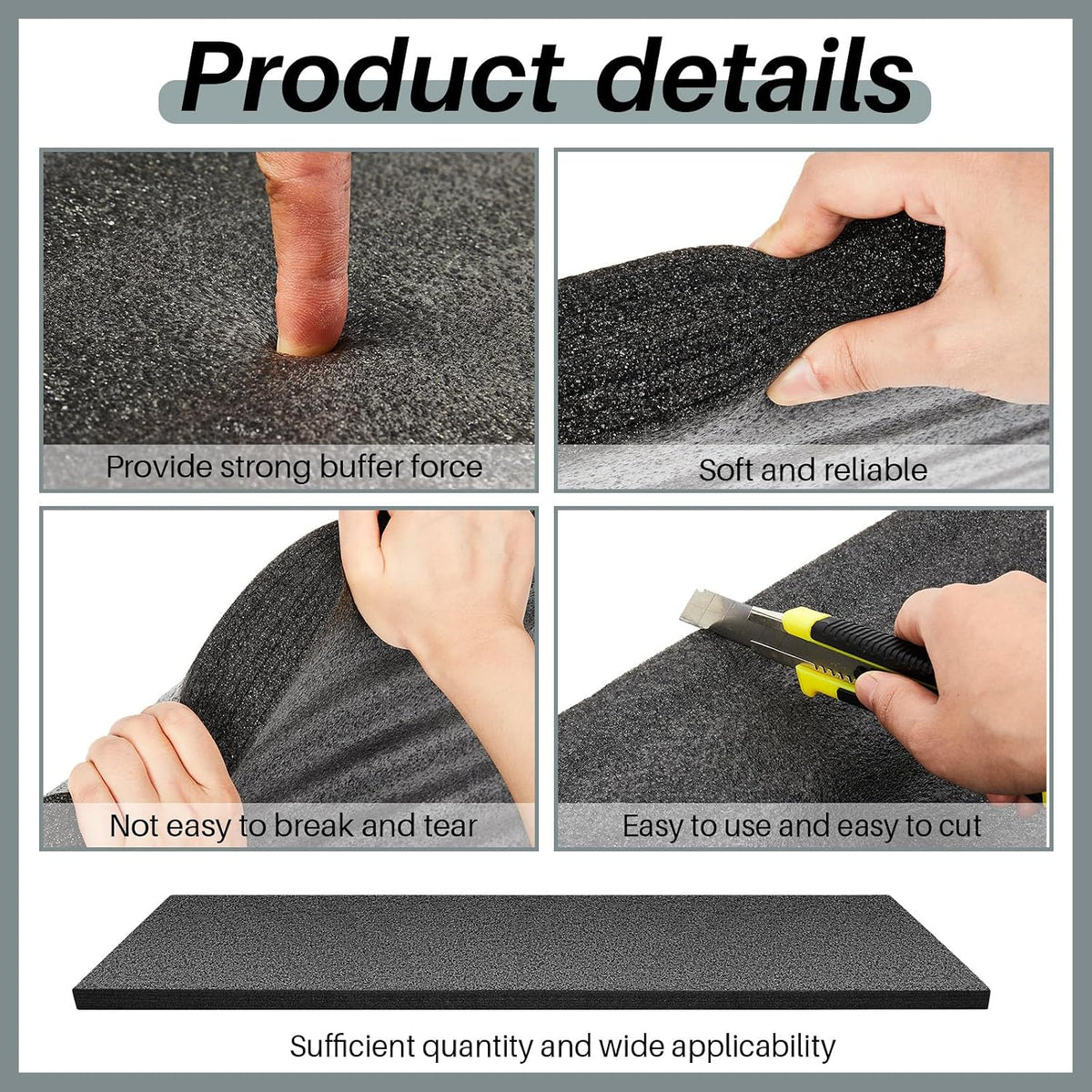 54 X 16 X 1.5 Inch Polyethylene Foam Sheet for Gun Case
