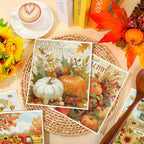 Fall Swedish Dishcloths, Pumpkin, Sunflower, 6 Pcs, 7 x 8 Inch