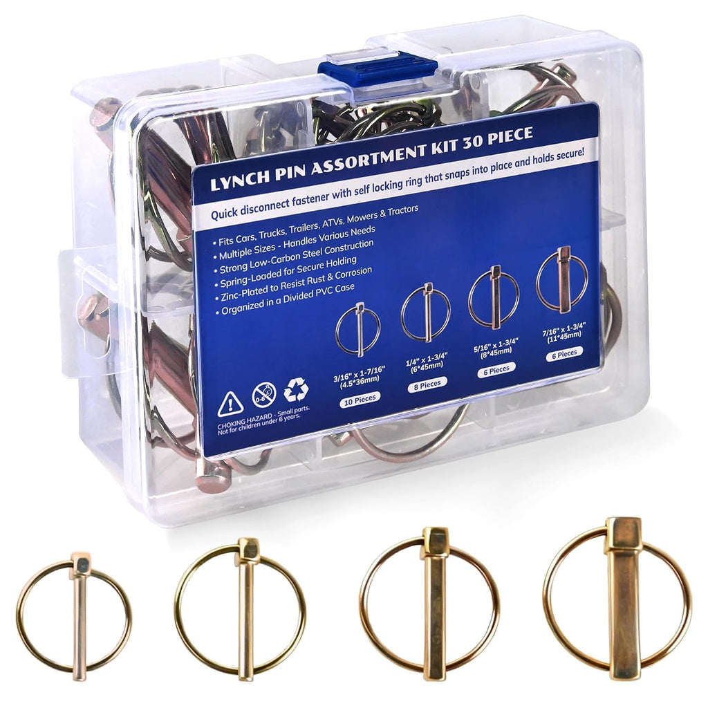 30 PCS Lynch Pin Assortment Kit
