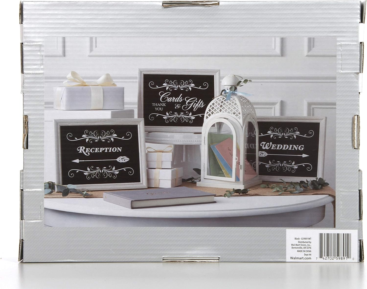 11.50 Inch High White Wedding Unity Candle Set Includes 1 Pillar and 2 Taper Candles & Hosley Farmhouse Wedding