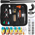 Jewelry Wire Wrapping Jewelry Making Supplies Kit, Ring Sizer Measuring Tools Kit with Tools, Ring Craft Wires