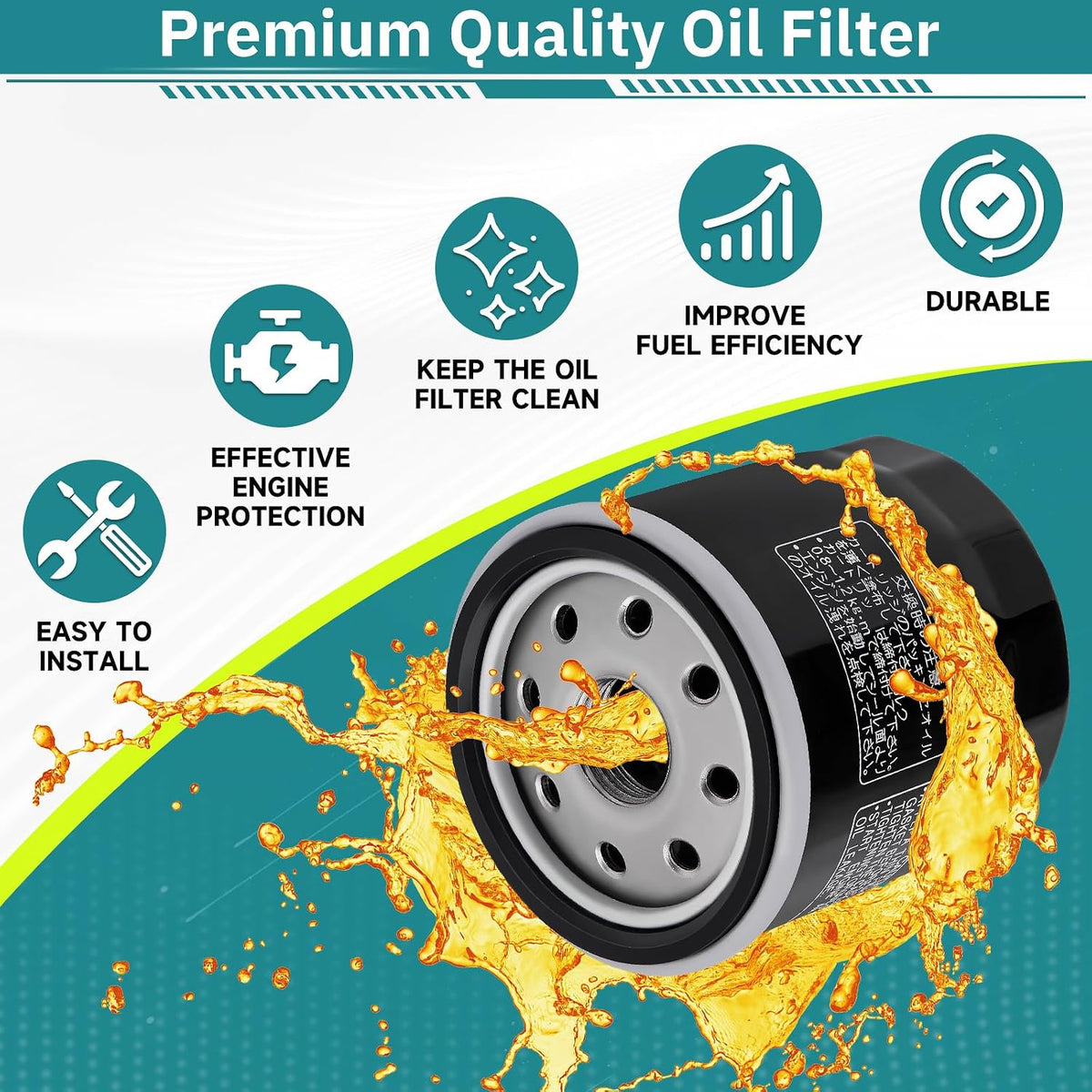 120-4276 136-7848 Oil Filter for Toro E-Series, Timecutter (1pc)