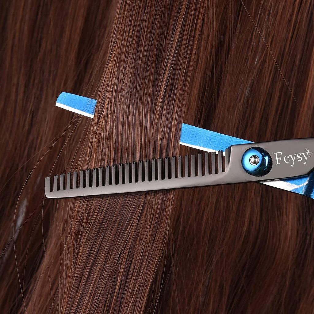 Hair Cutting Scissors Hair Shears Set, Fcysy Professional Barber Shears Thinning Scissors Kit for Haircutting