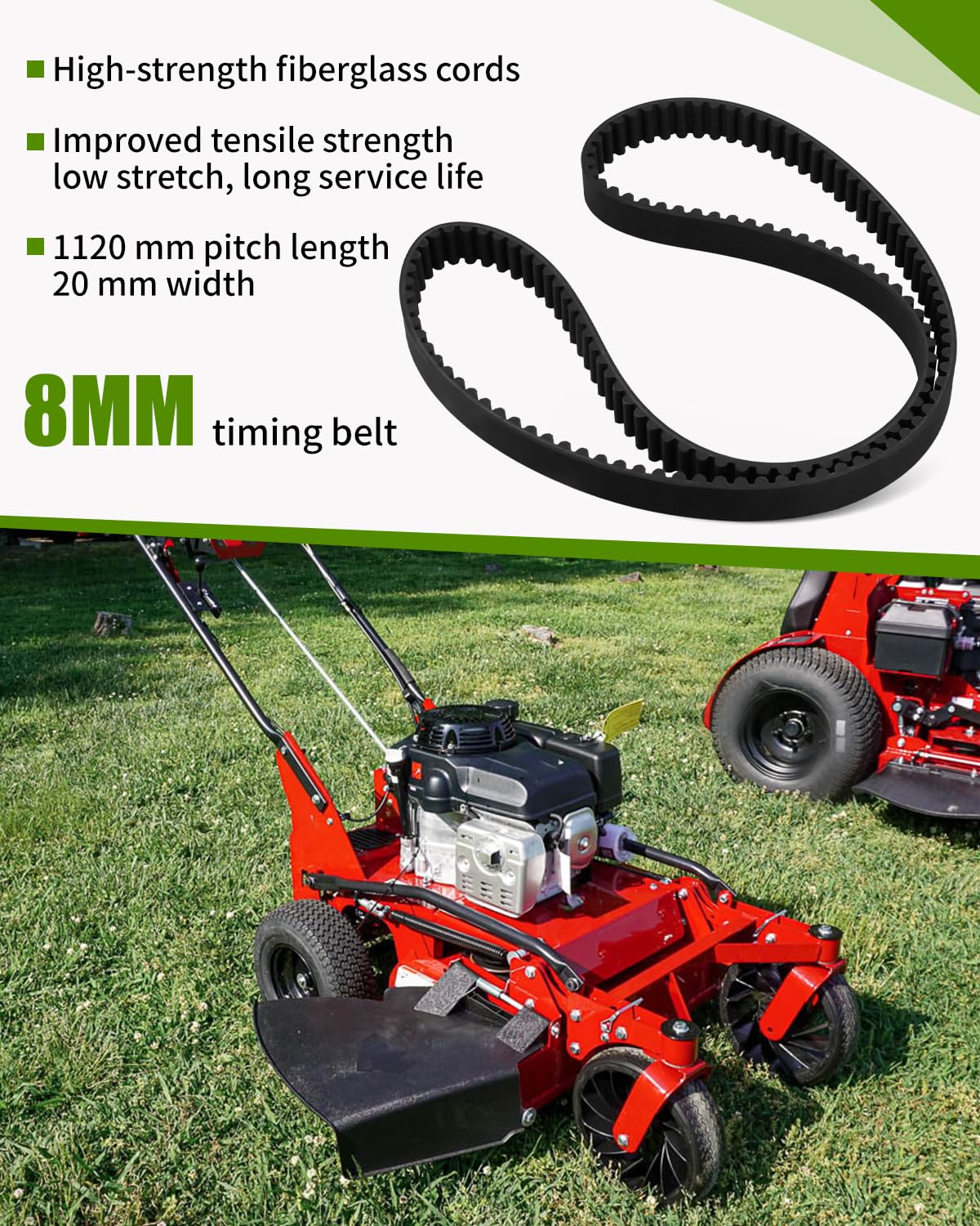 1120-8MPT-20 Drive Belt Fit for Briggs & Stratton Ferris & Snapper Pro