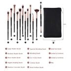Eye Makeup Brushes, 12 PCS Professional Eye shadow, Concealer, Eyebrow, Foundation, Powder Liquid Cream Blending