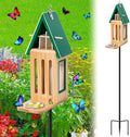 New Upgraded Butterfly House and Feeder for Outside Wooden Butterfly House