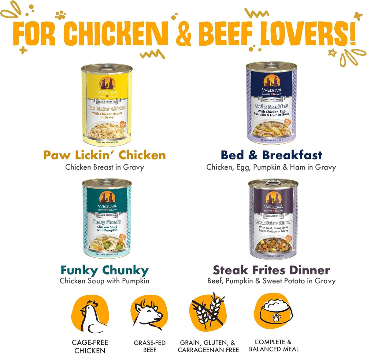 Classic Dog Food, Variety Pack, Baron's Batch, Wet Dog Food, 14oz Cans (Pack of 12)