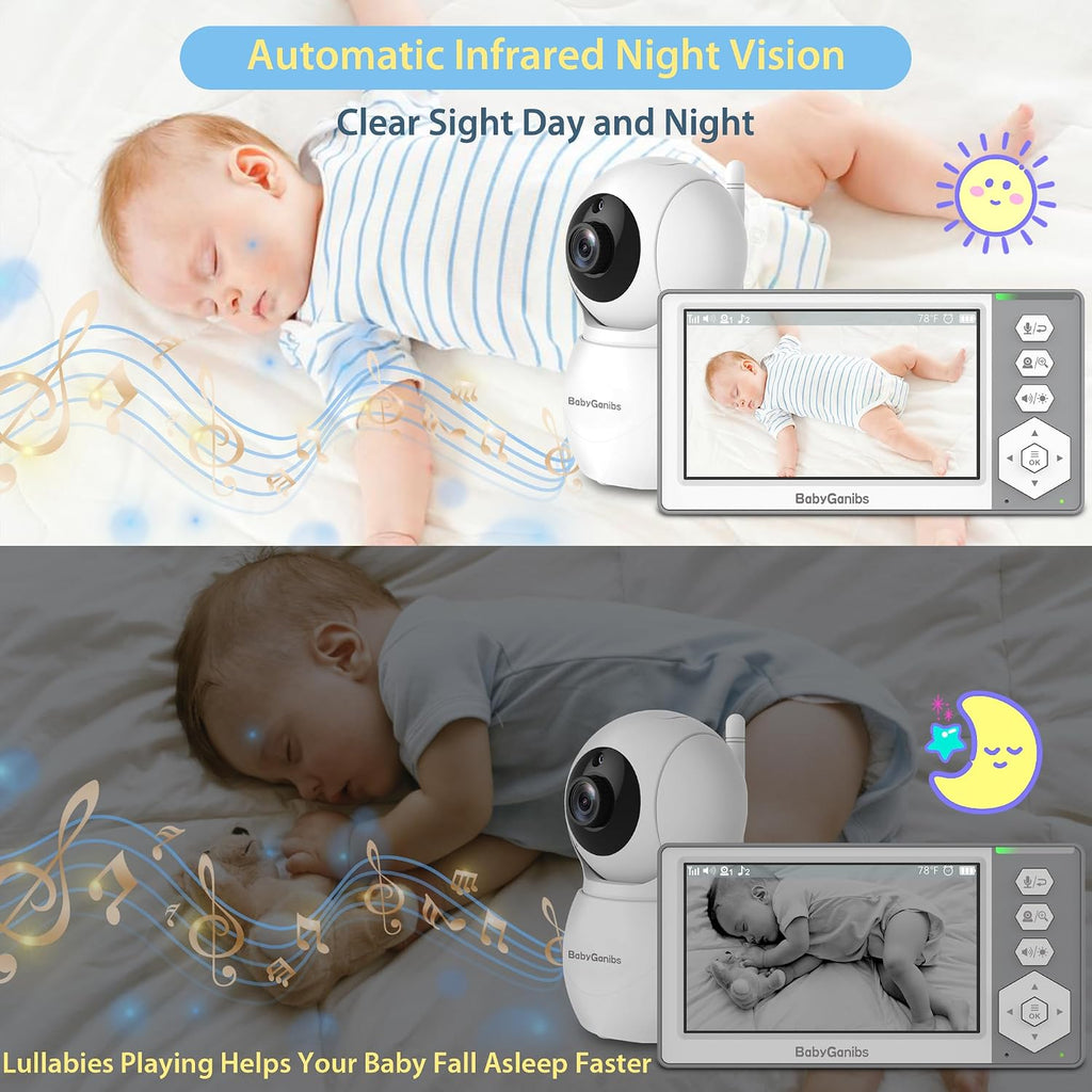 Baby Monitor with Camera and Audio, 4.3'' Video Baby Monitor with 1000ft Long Range and 30-Hour Battery, No