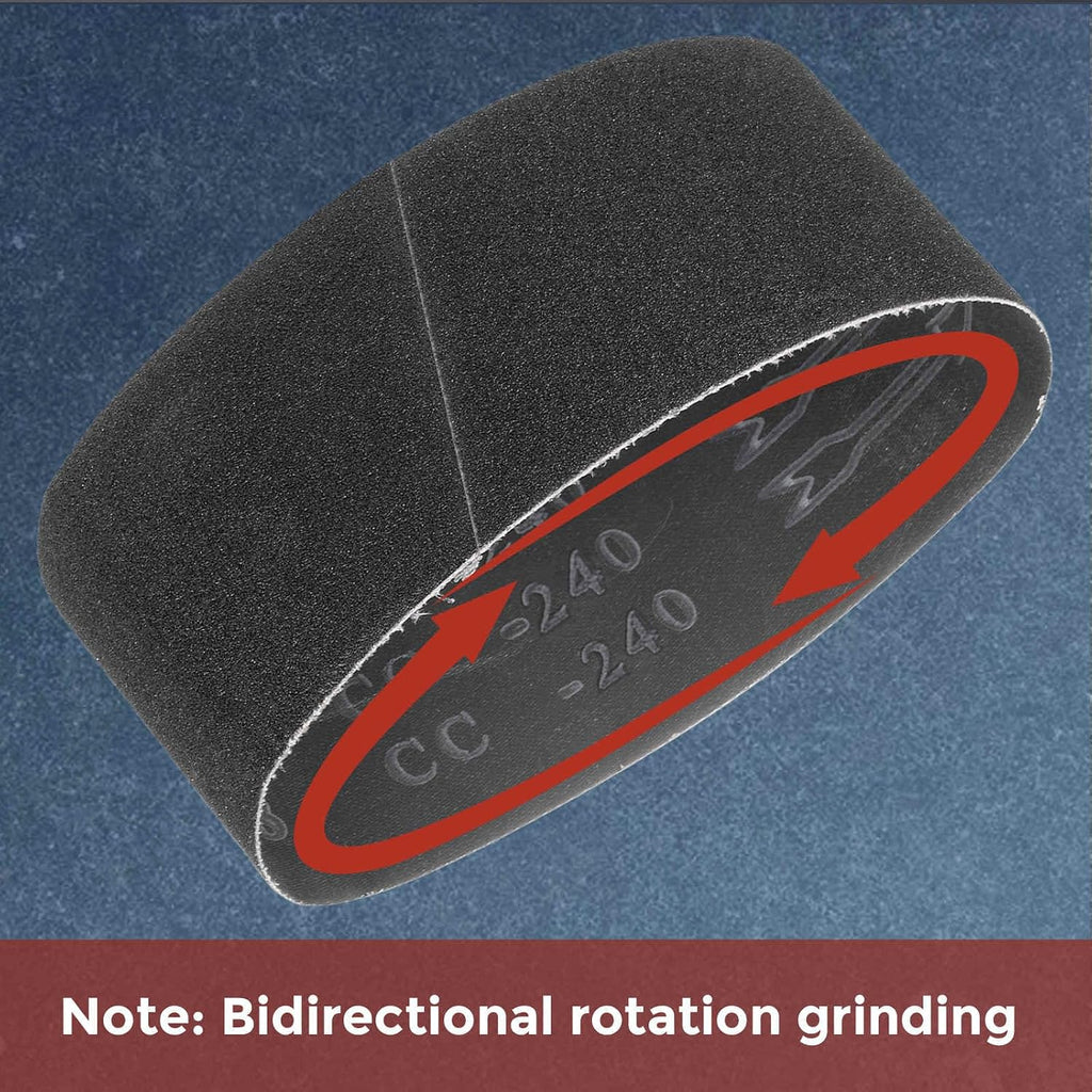 Sanding Belts 6 x 89 Inch 320 Grit Silicon Carbide Abrasive 2 Pcs