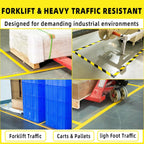 Floor Marking Tape, Non‑Abrasive Yellow Tape with Rolling Spindle Core