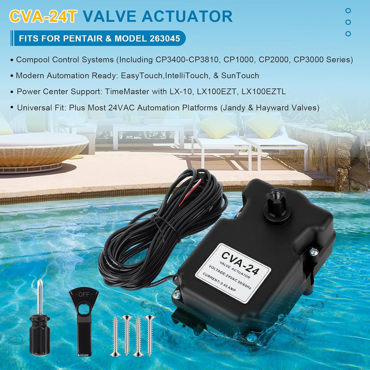 CVA-24T Pool Valve Actuator, Valve Actuator Replacement for Model 263045