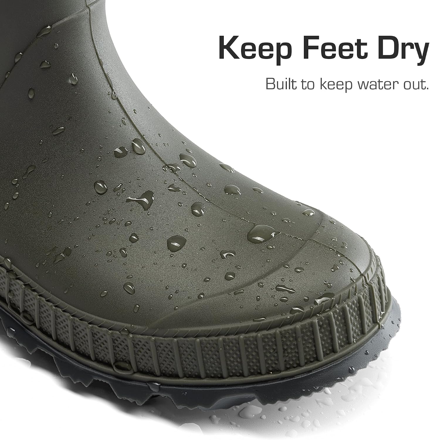 Kids Waterproof Outdoor Rain Boots | Lightweight,Non-Slip Outsole,Easy-On,Unisex Boys Girls,Outdoor Puddle Rainy Day
