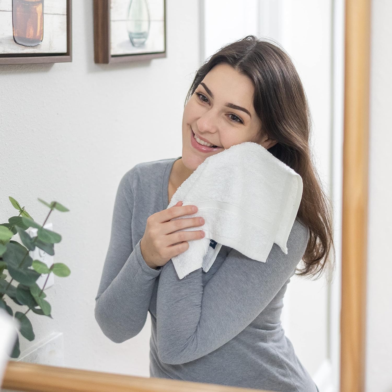 Washcloth Linen Set Premium Original Turkish Cotton, Hotel Quality for Maximum Softness & Absorbency Face Towels for