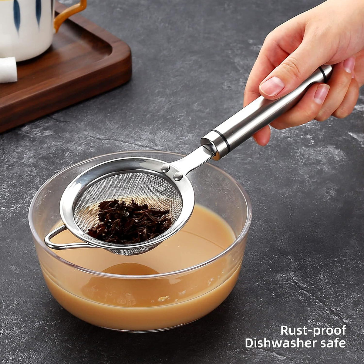 3.35inch 304 Stainless Steel Fine Mesh Strainer Tea Sieve Sifter