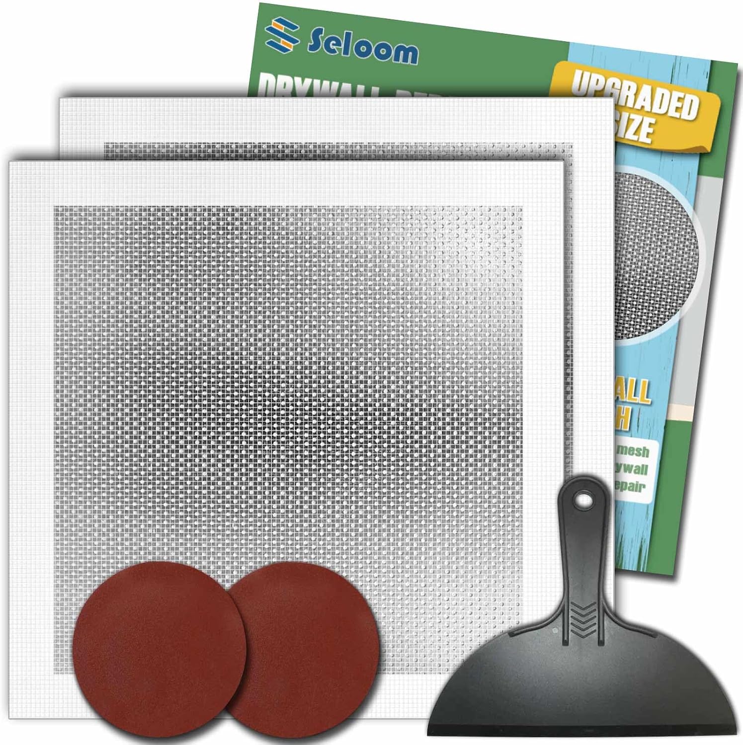 12 X 12 Inch Drywall Repair Kit - Heavy Duty Self-Adhesive Mesh Drywall Patch Kit for Large Holes, Quick & Easy Wall
