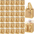 50 Pcs Mini Paper Gift Bags with Handles Tag, Kraft, Gold