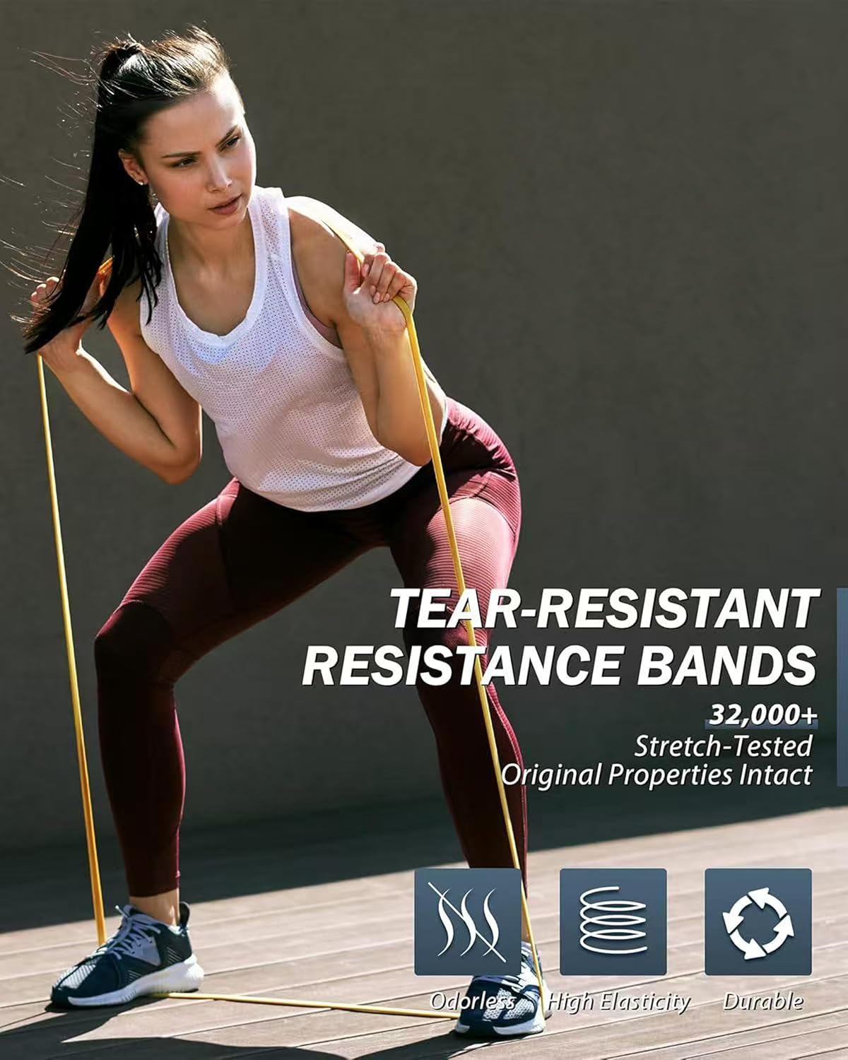 Resistance Bands for Working Out,5-Level Elastic Pull Up Assistance Bands Set for Men & Women,Exercise Bands for Home