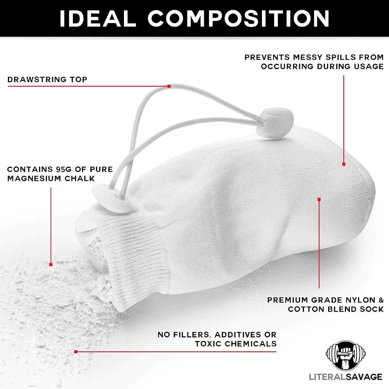 No Mess Climbing Chalk Ball for Lifting, Climbing, Gymnastics & Crossfit – Refillable Chalk Ball with Pure Magnesium