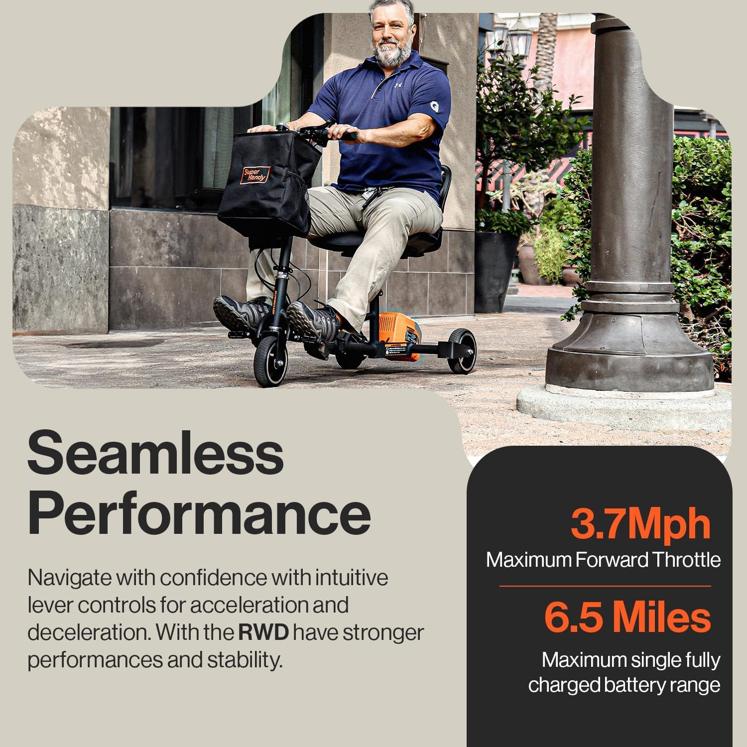 Passport Mobility Scooter for Adults- Foldable, 3 Wheel, Airline Travel Friendly - 13 Mile Range, Includes 2