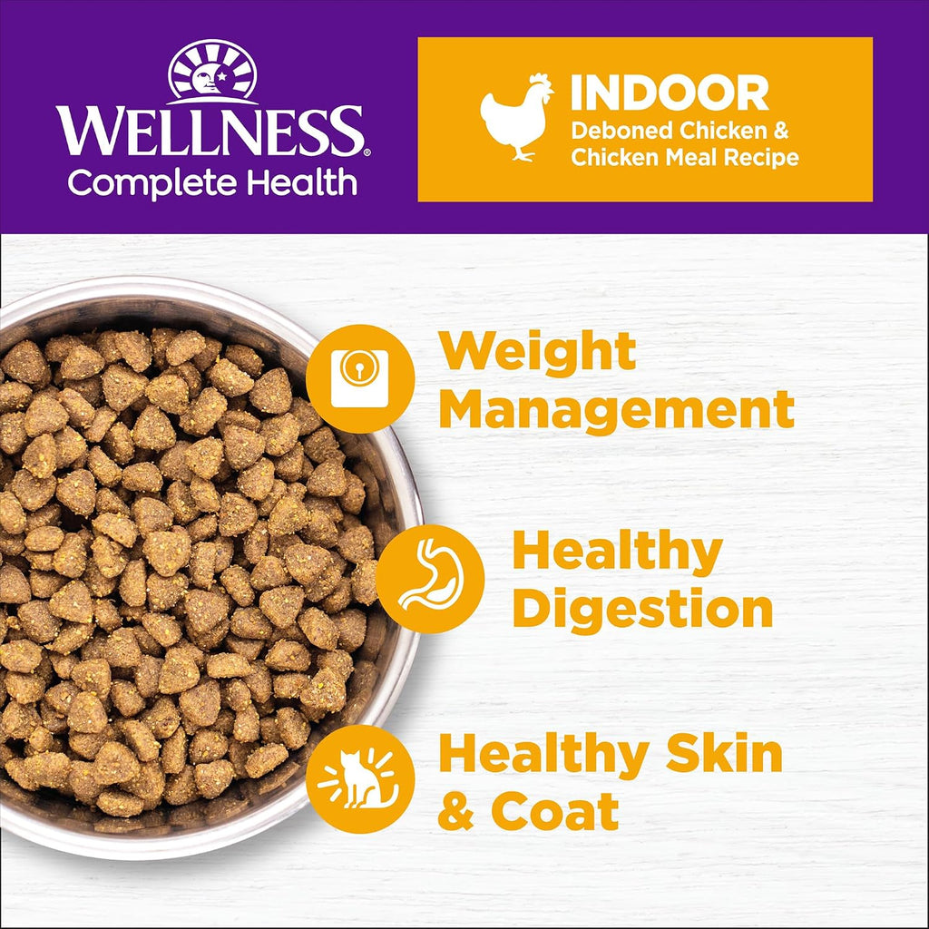 Complete Health Adult Dry Cat Food for Indoor Cats, Natural, Wholesome Grains Kibble, Chicken Recipe, 5 lb Bag
