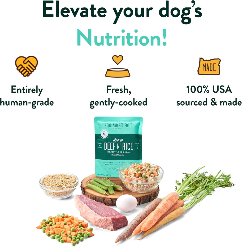 Portland Pet Food Company Fresh, Human Grade Dog Food Topper & Meal 5 Pack