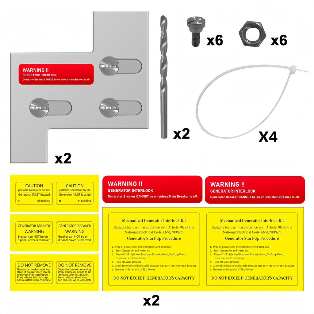 QYZZRS Generator Interlock Kit Compatible with General Electric GE