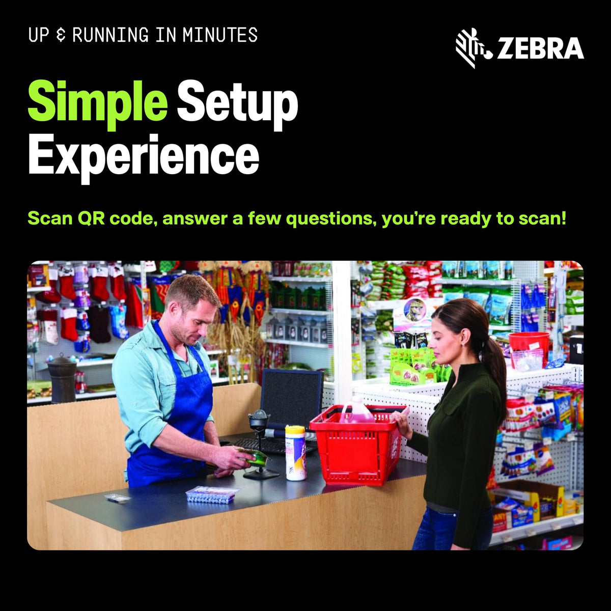 Zebra DS2208 Handheld Barcode Scanner with Stand | 1D/2D, QR Code