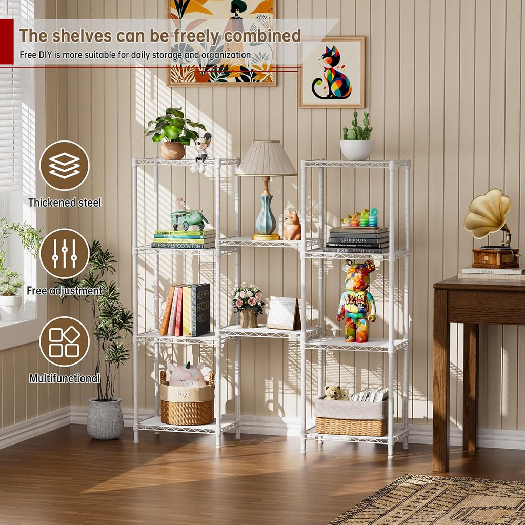 Small 5 tire Shelves Storage Wire Shelving Unit Metal Shelf Adjustable Organizers Storage Shelving for Bathroom