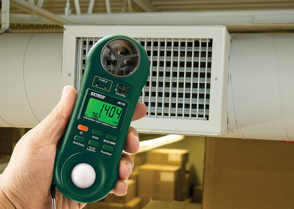 Extech 45170 4-in-1 Environmental Meter, Anemometer and Light