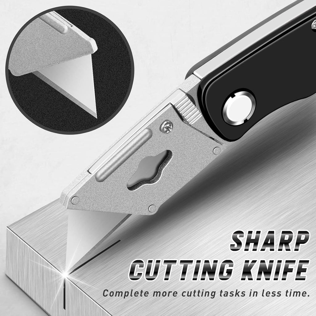 Box Cutter Tools 4 Pack Utility Knife With 10 Mat Cutter Blades