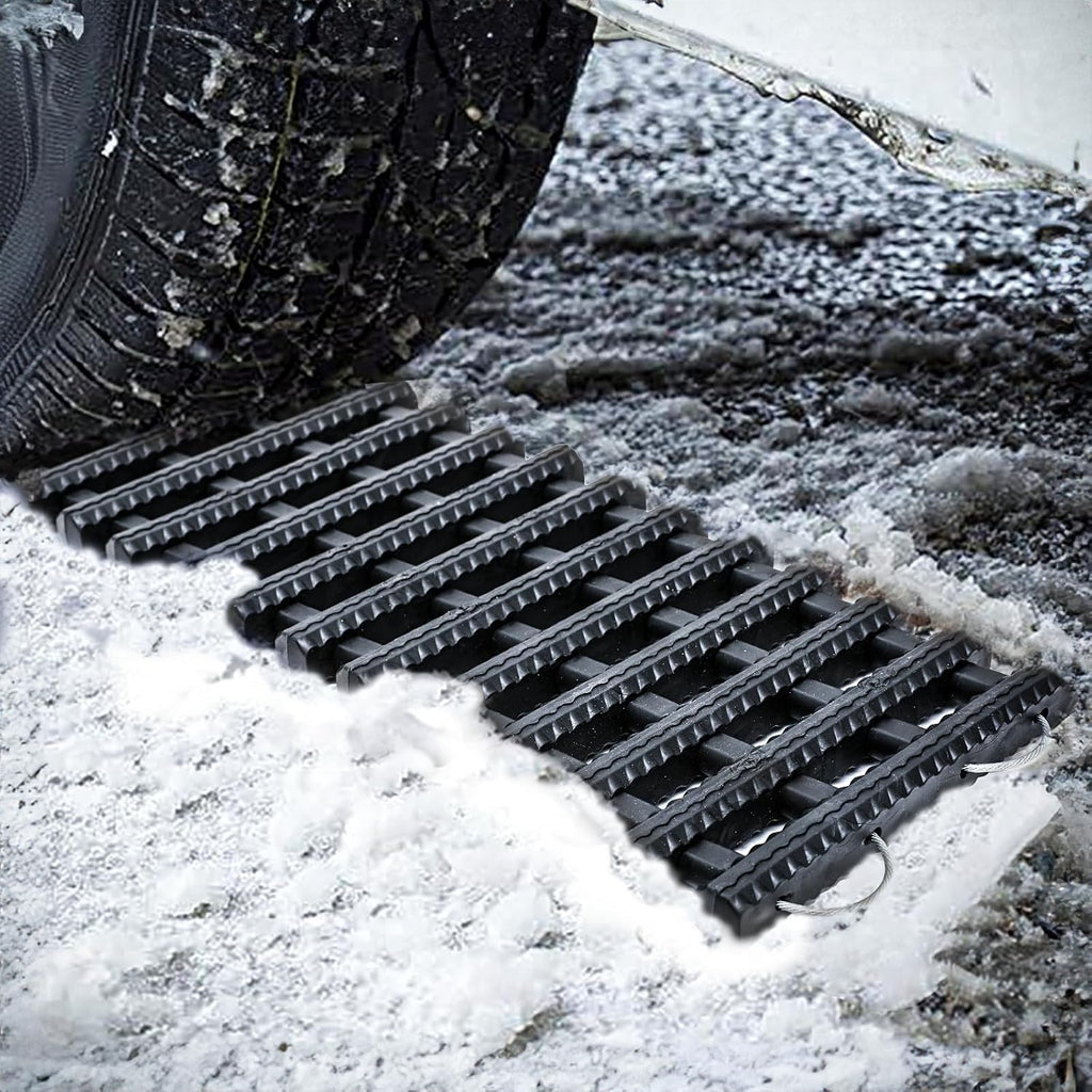 24" Tire Traction Mat, Heavy-Duty Recovery Board for Snow, Ice, Mud & Sand, Off-Road Vehicle Traction Tracks with