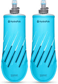PocketFlask Compressible, Low Profile Soft Flask 2-Pack (500ml) | Hydration Vest & Pack Compatible, Locking Cap, High