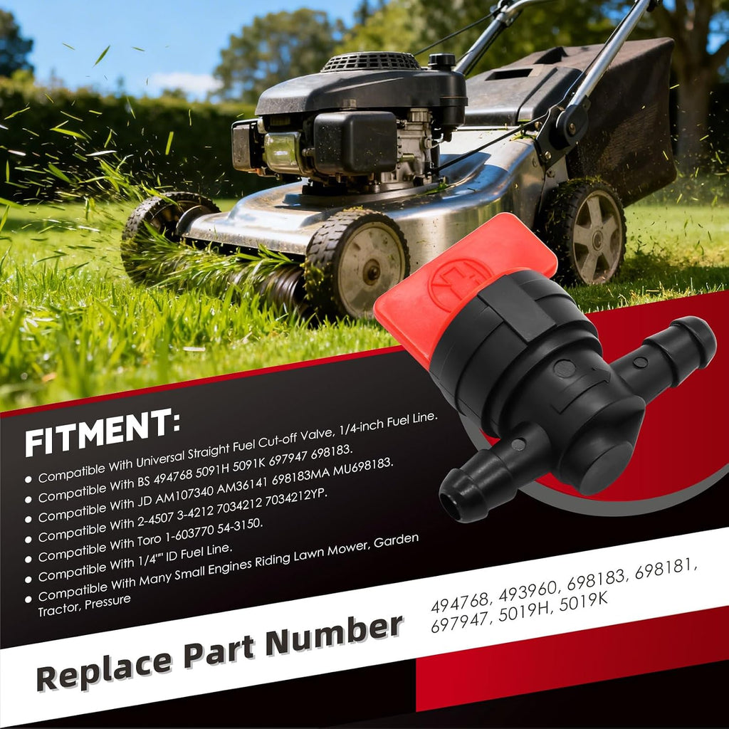 Nakkaa 1/4" Straight Inline Gas Fuel Shut Off Valves