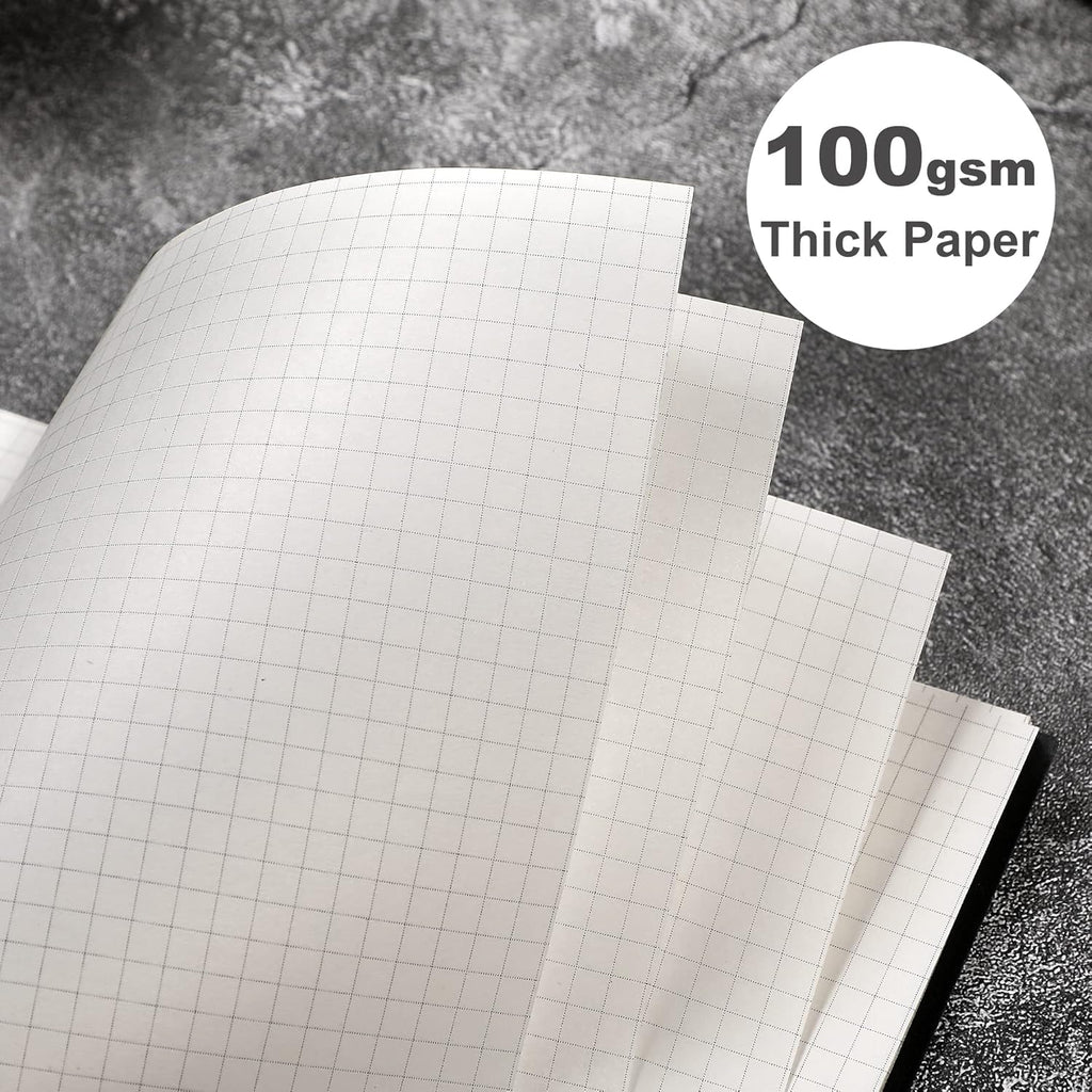 Graph Paper Spiral Notebook A5 Graphing Notebook 160 Pages Graph Paper Notebook Spiral Bound Waterproof Plastic
