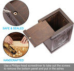 Small Keepsake Sharing Urn for Ashes Wooden Mini Urn 20 Cubic Inches