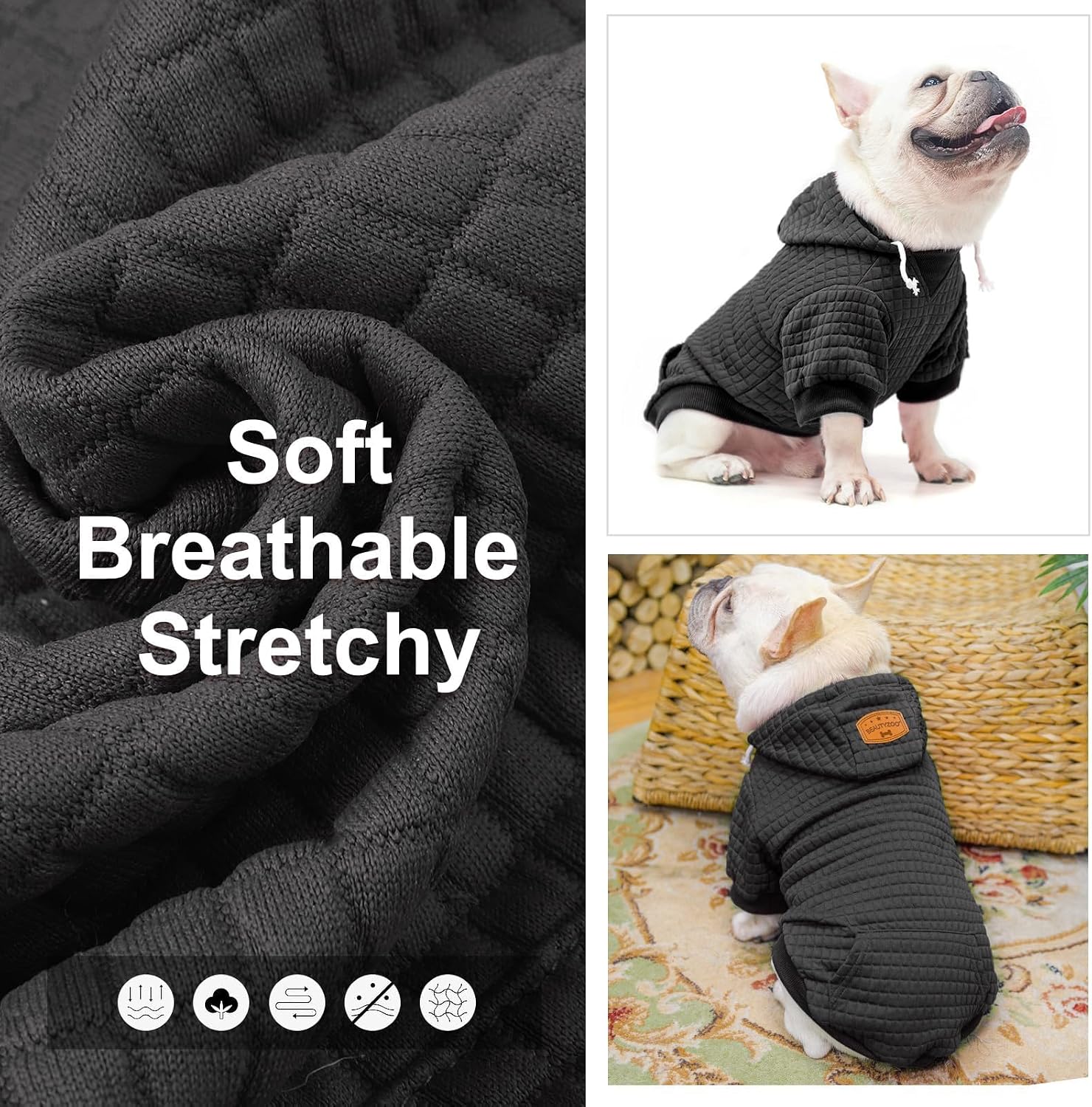 Dog Hoodie for Small Medium Large Dogs, Winter Fall Warm Dog Clothes for Puppy S M Sized Dogs Girl Boy, Dog Sweater