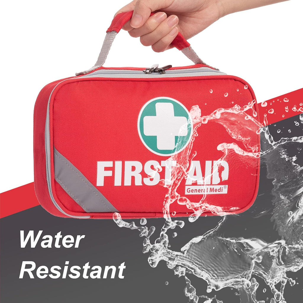 2-in-1 First Aid Kit (215 Piece Set) + 43 Piece Mini First Aid Kit -Includes Ice(Cold) Pack, Moleskin Pad and
