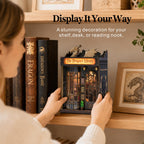 Dragon Library Book Nook Kit, DIY Dollhouse Booknook Bookshelf Decor